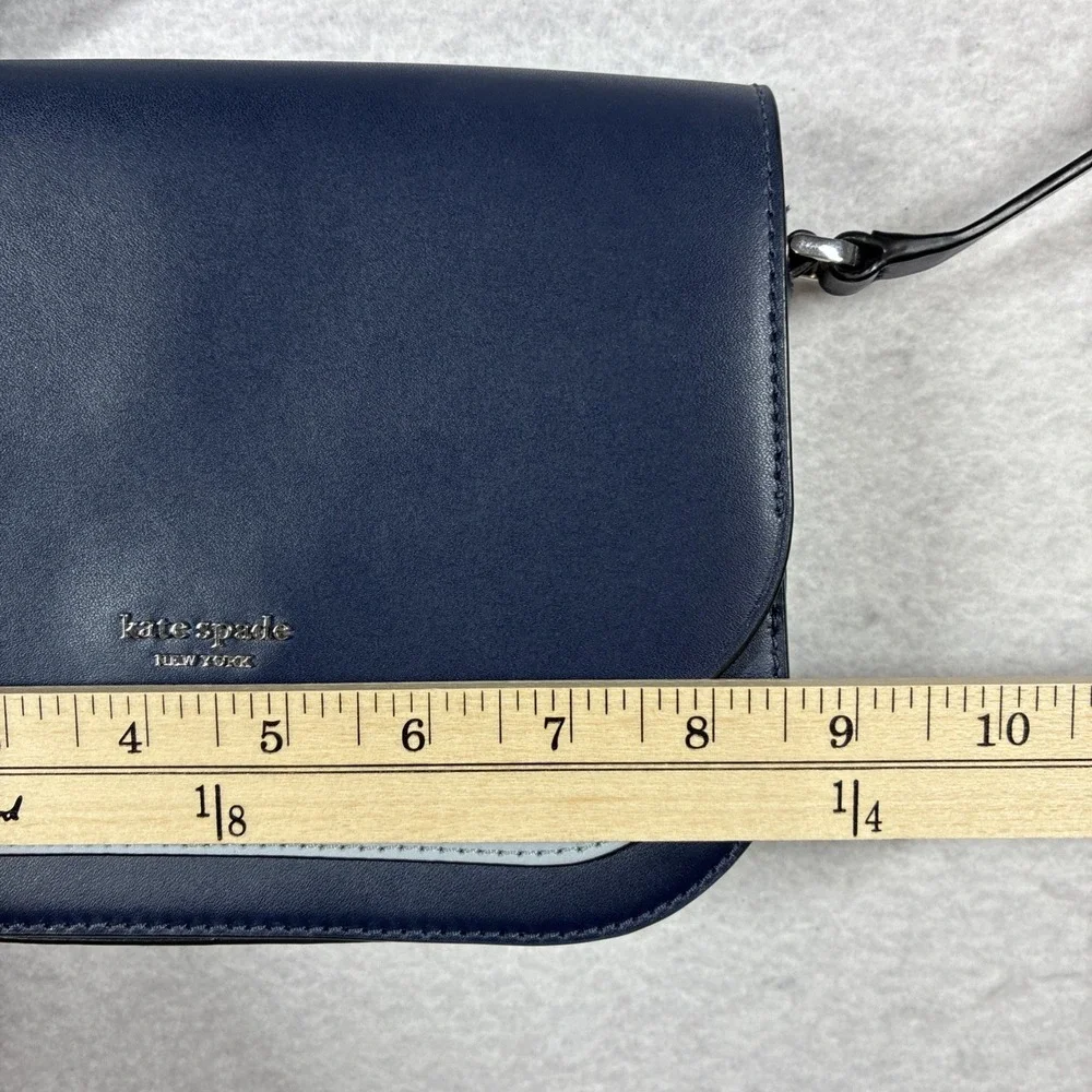 Kate Spade Nadine Colorblock Medium Flap Shoulder Bag Light Blue‎ / Navy